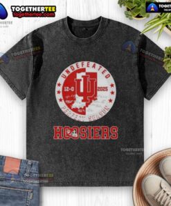 Alt Text: Original 2025 Undefeated 12-0 Perfect Season Indiana Hoosiers All Signatures Washed T-Shirt design