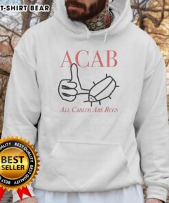 Original Acab All Carlos Are Bug Like Sketch Hoodie featuring unique insect-inspired designs on a stylish hoodie.