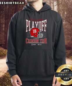 Alt Text: Original Alabama Crimson Tide 2025-2026 College Football Playoff Bound helmet hoodie in team colors.