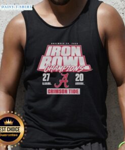 Original Alabama Crimson Tide tank top celebrating 27-20 Iron Bowl victory over Auburn Tigers, November 29, 2025.