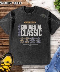 Original All Elite Wrestling AEW Continental Classic 2025 'Where The Best Wrestle' graphic T-shirt design.