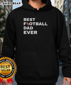 Original Best Football Dad Ever Hoodie in navy blue, perfect gift for passionate football dads on game day.
