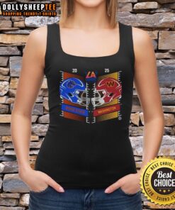Original Boise State Broncos vs Washington Huskies 2025 Bucked Up LA Bowl head-to-head helmet tank top design.