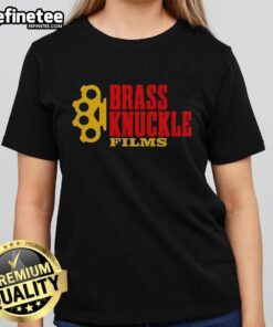 Original Brass Knuckle Films Ladies Tee featuring a stylish design and comfortable fit for film enthusiasts.
