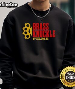 Original Brass Knuckle Films sweatshirt featuring a stylish design, perfect for fans of indie film and unique fashion.
