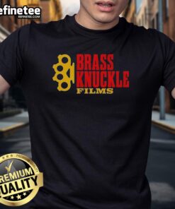 Original Brass Knuckle Films T-Shirt featuring bold logo design on a classic fit, perfect for film enthusiasts.
