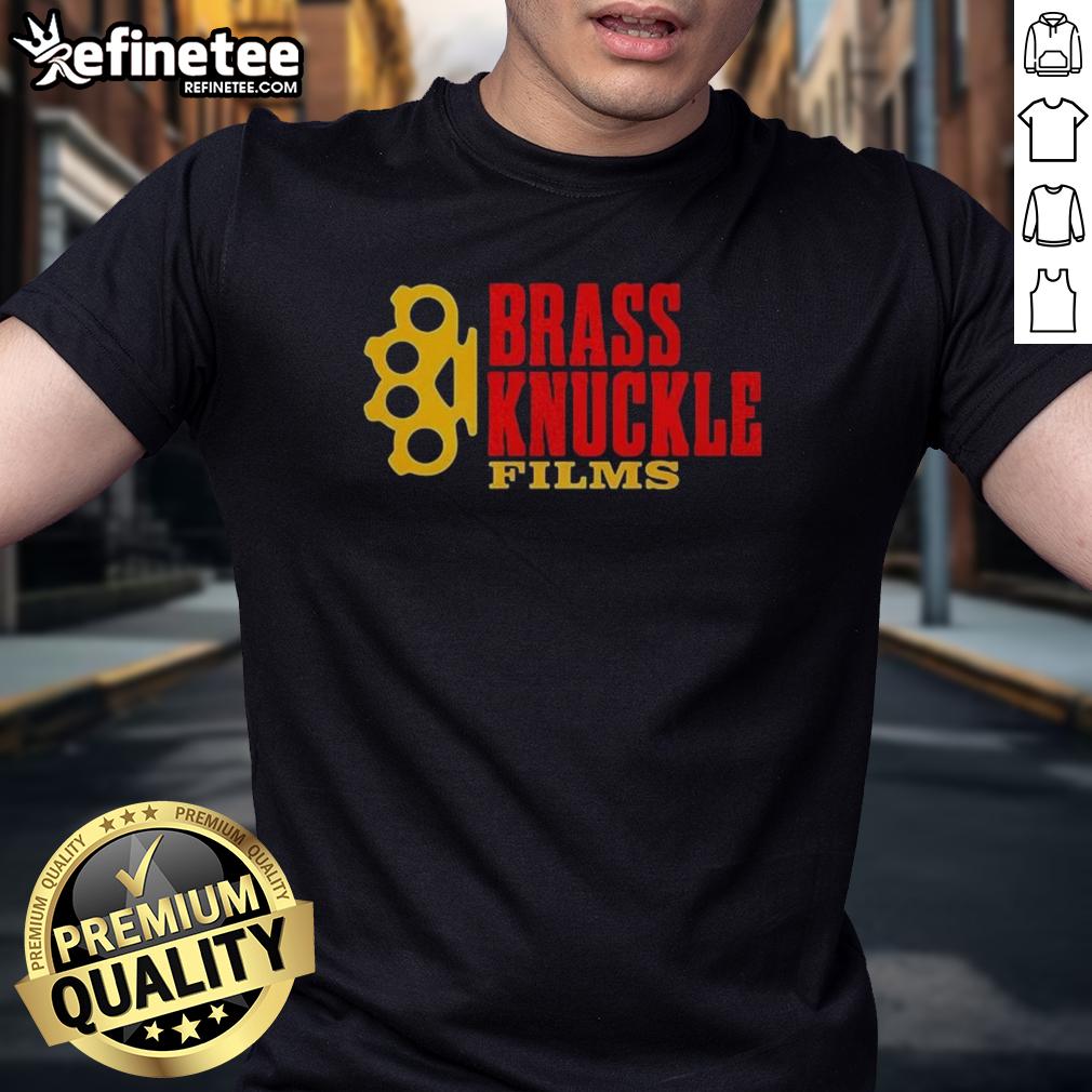 original-brass-knuckle-films-t-shirt Original Brass Knuckle Films T-Shirt featuring bold logo design on a classic fit, perfect for film enthusiasts.