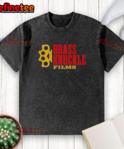 Original Brass Knuckle Films washed t-shirt in soft fabric, featuring a stylish design for casual wear.