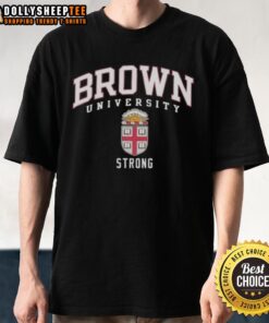 Original Brown University Strong Logo T-Shirt featuring bold logo design, perfect for students and alumni.