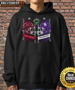 Original Central Michigan Chippewas vs Northwestern Wildcats hoodie featuring team logos and vibrant colors.