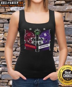 Original Central Michigan Chippewas vs Northwestern Wildcats tank top featuring vibrant team logos and colors.