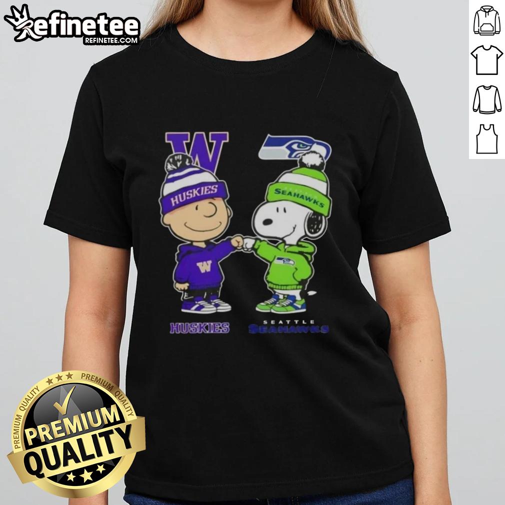original-charlie-brown-fist-bump-snoopy-washington-huskies-x-seattle-seahawks-ladies-tee Original Charlie Brown fist bump with Snoopy on a Washington Huskies X Seattle Seahawks ladies tee design.
