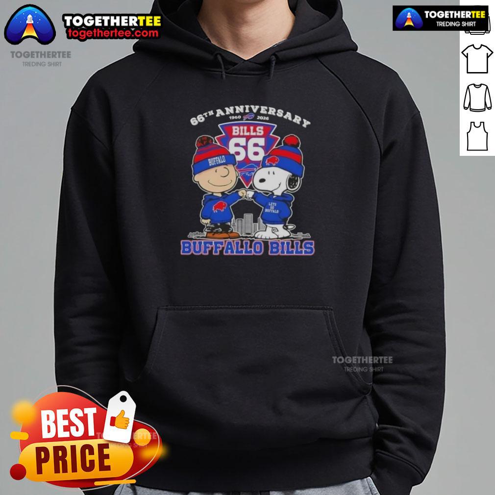 Original Charlie Brown X Snoopy 66th Anniversary 1960 2026 Buffalo Bills Football Hoodie Original Charlie Brown x Snoopy 66th Anniversary hoodie featuring Buffalo Bills football design, 1960-2026.