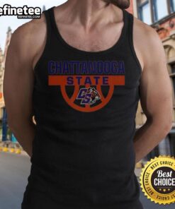 Alt Text: Original Chattanooga State Tigers Basketball tank top featuring the vibrant Cs logo, perfect for sports fans.