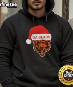 2025 Original Chicago Da Bears Santa Christmas Hoodie featuring festive design and team logo, perfect for holiday fans.