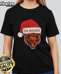 Original Chicago Da Bears Santa Christmas 2025 Ladies Tee featuring festive design and team logo for holiday cheer.