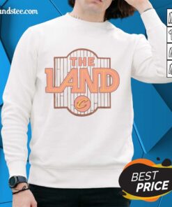 Original Cleveland Cavaliers The Land Court City Edition 2025 sweatshirt showcasing team colors and logo in stylish design.