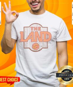 Alt Text: Original Cleveland Cavaliers The Land Court City Edition 2025 T-Shirt featuring bold graphics and team colors.