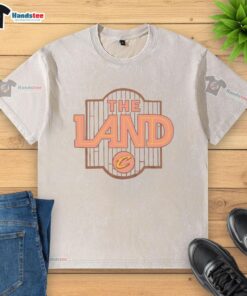 Original Cleveland Cavaliers The Land Court City Edition 2025 washed t-shirt featuring team logo and vibrant colors.