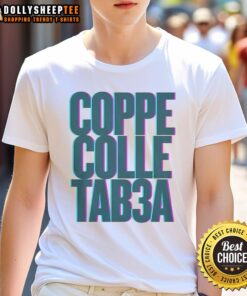 Original Coppe Colle Tab3A 3D Letter T-Shirt featuring a bold 3D letter design on a stylish casual tee.