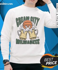 Alt Text: Cozy Original Cream City Milwaukee Sweatshirt in soft fabric, showcasing Milwaukee pride with a stylish design.