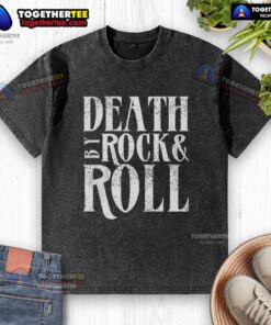 Original Death By Rock Roll washed t-shirt featuring a vintage design and soft fabric, perfect for music lovers.