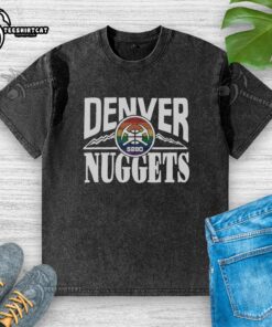 Alt Text: Original Denver Nuggets City Edition 2025 washed t-shirt featuring vibrant team colors and logo design.