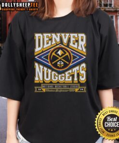 Alt Text: Original Denver Nuggets Heater Ladies Tee in vibrant colors, perfect for fans showcasing team spirit.