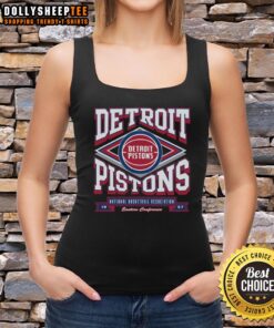 Original Detroit Pistons heater tank top featuring team logo and vibrant colors, perfect for fans and casual wear.
