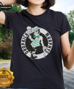 Alt Text: Original Dropkick Murphys band logo ladies tee featuring a bold design perfect for fans of punk rock apparel.