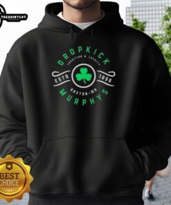 Alt Text: Original Dropkick Murphys Tradition and Loyalty hoodie from Boston, MA, established 1996, featuring band logo and design.
