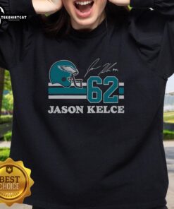 Original Eagles Jason Kelce signature jersey sweatshirt, featuring team colors and player details for ultimate fan gear.