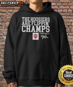 Original Fernando Mendoza Indiana Hoosiers Are Flippin Champs signature hoodie showcasing team spirit and style.