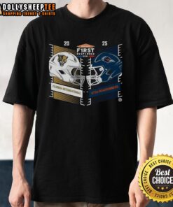 Alt Text: 2025 Servpro First Responder Bowl T-shirt featuring Florida International vs UTSA Roadrunners helmet design.