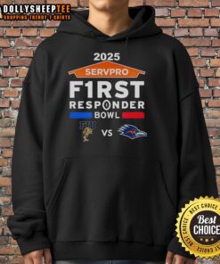2025 Servpro First Responder Bowl hoodie featuring Original Florida International vs UTSA Roadrunners matchup design.