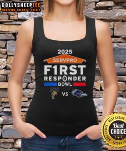 Florida International vs UTSA Roadrunners 2025 Servpro First Responder Bowl tank top featuring team logos and vibrant design.