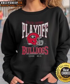 Original Georgia Bulldogs College Football Playoff 2025-26 Sweatshirt featuring team logo and bold design.