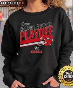 Original Georgia Bulldogs Football 2025 CFB Playoff Stripe Sweatshirt in team colors, perfect for game day.
