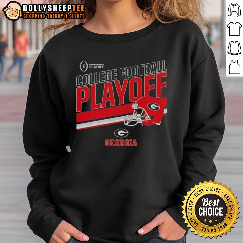 Original Georgia Bulldogs Football 2025 Cfb Playoff Stripe Sweatshirt Original Georgia Bulldogs Football 2025 CFB Playoff Stripe Sweatshirt in team colors, perfect for game day.