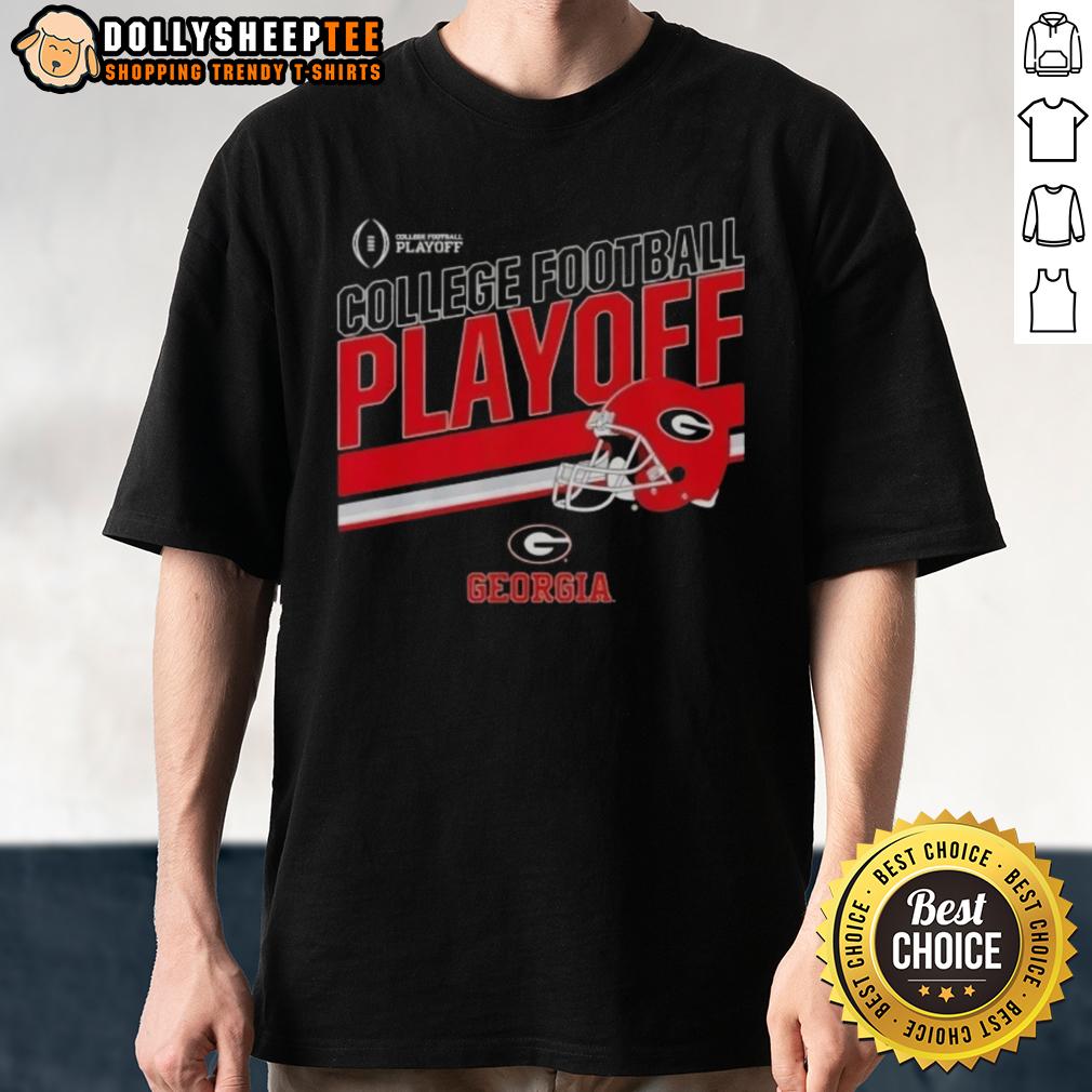 Original Georgia Bulldogs Football 2025 Cfb Playoff Stripe T Shirt Alt Text: Original Georgia Bulldogs Football 2025 CFB Playoff Stripe T-Shirt featuring team colors and logo design.