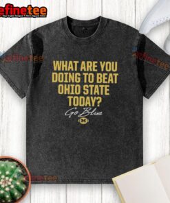 Original Go Blue 2025 shirt featuring Ohio State Buckeyes vs Michigan Wolverines design, perfect for game day fans.