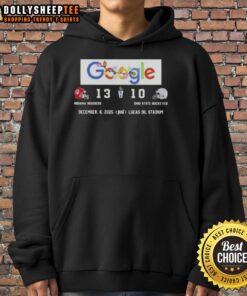 Original Google Indiana Hoosiers vs Ohio State Buckeyes hoodie at Lucas Oil Stadium, showcasing team pride and style.