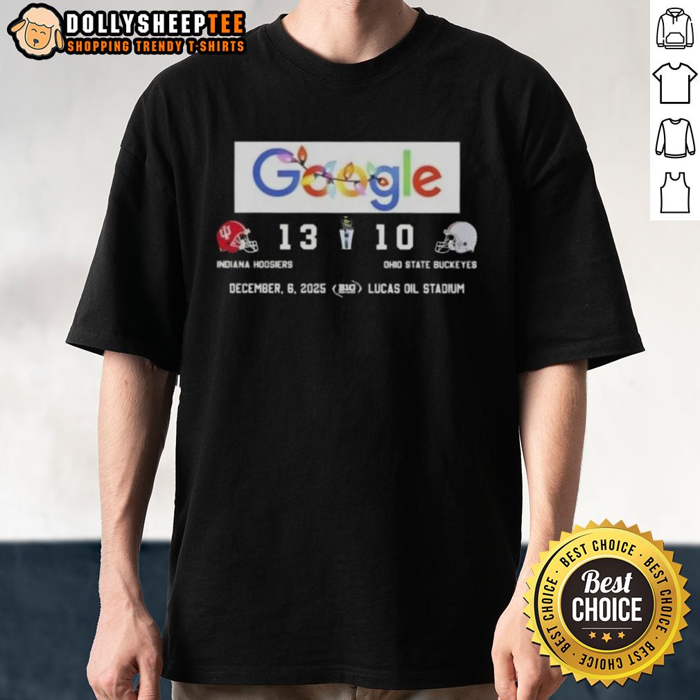Original Google Indiana Hoosiers Vs Ohio State Buckeyes Lucas Oil Stadium T-Shirt Original Google Indiana Hoosiers Vs Ohio State Buckeyes T-Shirt at Lucas Oil Stadium showcasing team logos and colors.