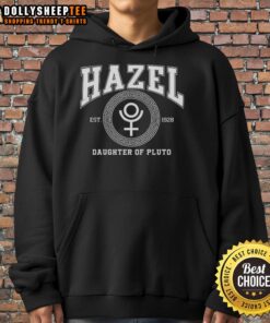 Original Hazel Daughter of Pluto Roman Gold Hoodie displayed on a model, showcasing its stylish design and vibrant color.