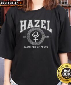 Original Hazel Daughter of Pluto Roman Gold Ladies Tee showcasing a stylish design and vibrant colors.