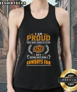 Alt Text: Oklahoma State Cowboys fan tank top design expressing pride in being an OSU supporter, perfect for game day.