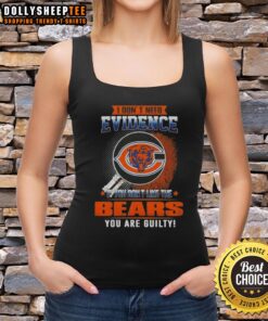 Original 'I Don't Need Evidence' Chicago Bears tank top featuring a bold design for passionate fans and sports enthusiasts.