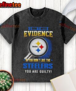 Original I Don't Need Evidence Pittsburgh Steelers T-shirt, a stylish washed design for fans of the NFL team.