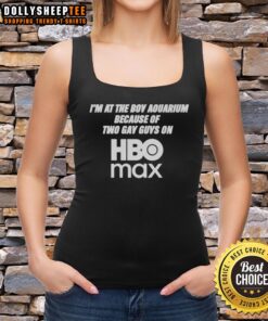 Original image of a boy at the aquarium wearing a tank top inspired by two gay guys on HBO Max.