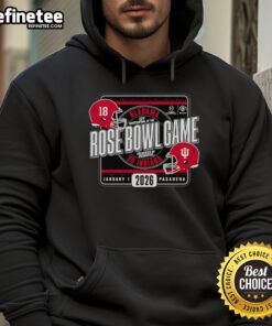 Alt Text: Original Indiana Football 2026 Rose Bowl Game Head-to-Head Hoodie featuring team colors and logo design.